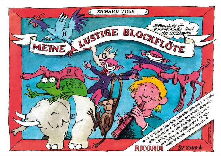 Starter-Bundle mit Tuyama TFS-16B (barocke Griffweise) Blockflöte sowie 'Meine Lustige Blockflöte' B