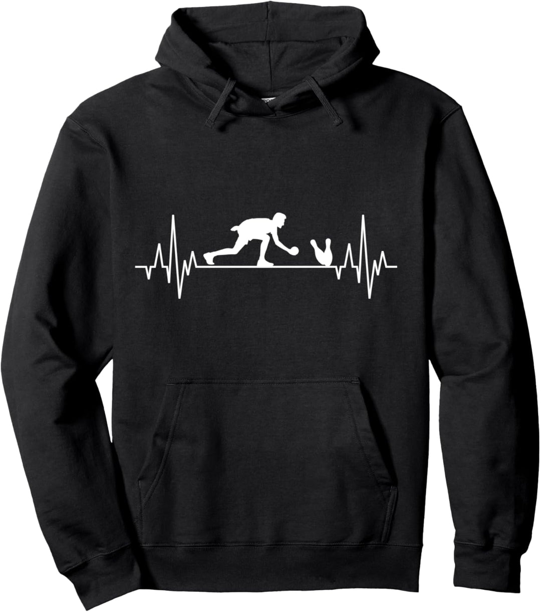 Kegeln Sport Herzschlag Kegelverein Fun Lustig Kegel Verein Pullover Hoodie