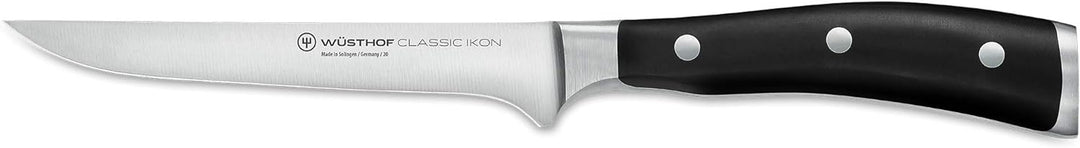 WÜSTHOF Classic Ikon Ausbeinmesser 14 cm & Classic Ikon Gemüsemesser 12 cm, Schwarz Bundle mit Gemüs