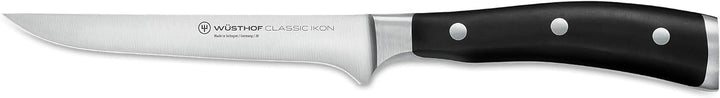 WÜSTHOF Classic Ikon Ausbeinmesser 14 cm & Classic Ikon Gemüsemesser 12 cm, Schwarz Bundle mit Gemüs