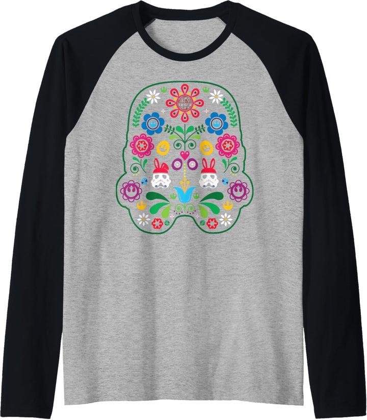 Star Wars Ostern Storm Trooper Floral Helmet Fill Raglan