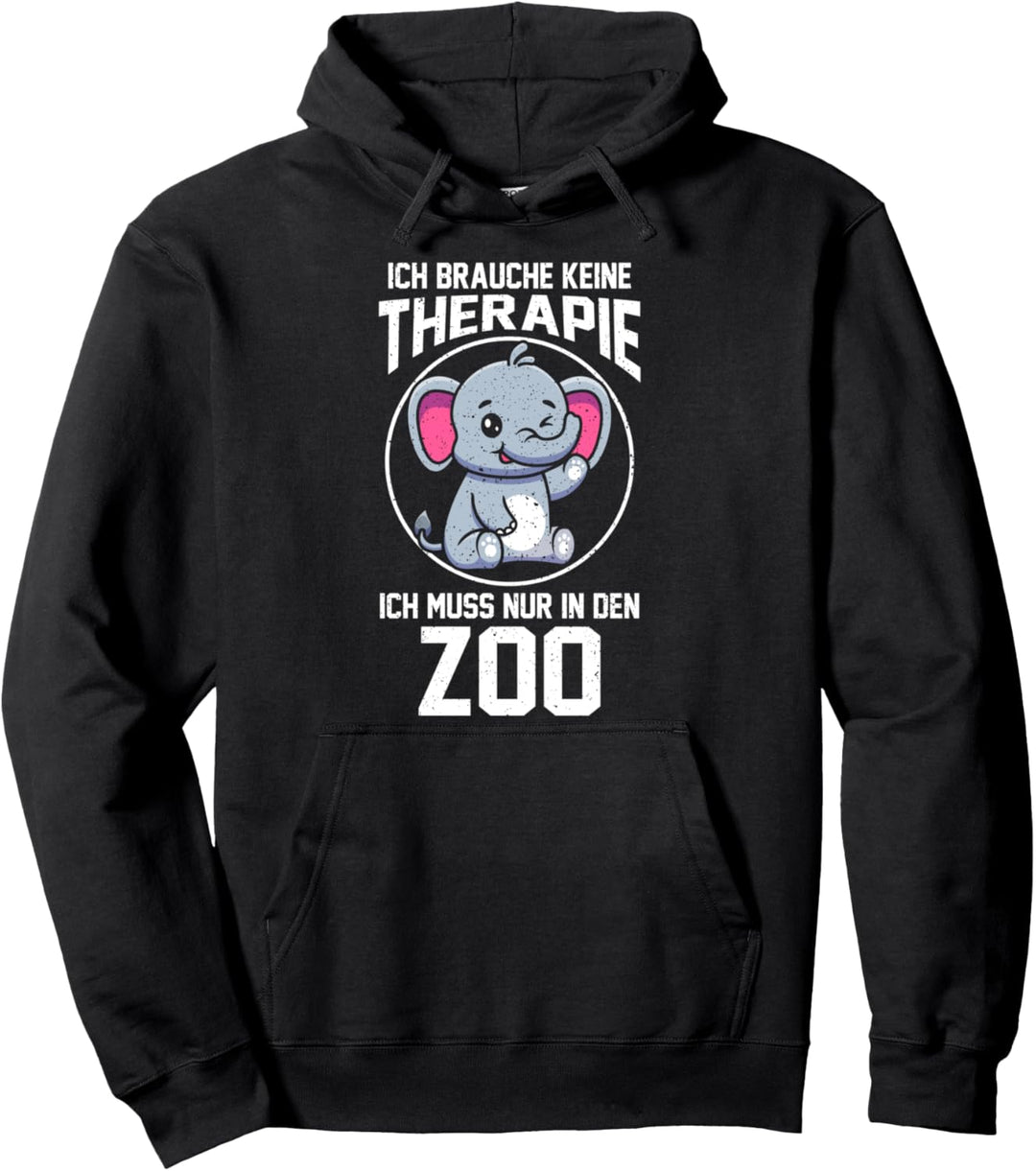 Zoo Zootier Zoobesucher Elefant Pullover Hoodie