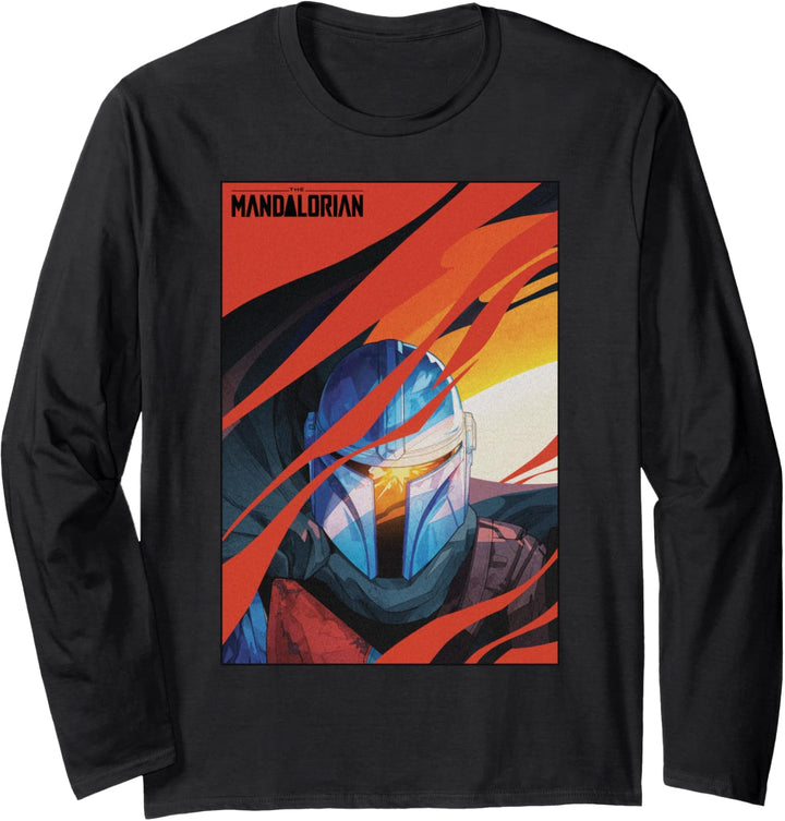 Star Wars The Mandalorian Mural Langarmshirt