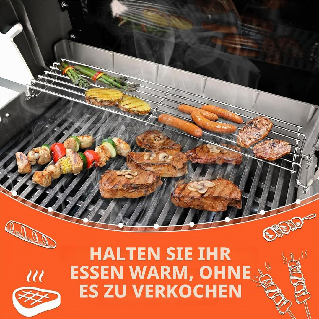 GFTIME 47CM 69866 Edelstahl Grill-Warmhalterost für Weber Spirit E210 E220 und Spirit S210 S220 (mit