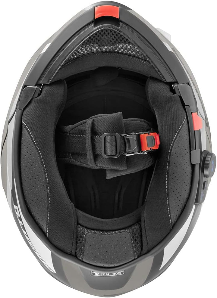 Bogotto V271 BT Zabu Bluetooth Klapphelm XS schwarz/grau, XS schwarz/grau