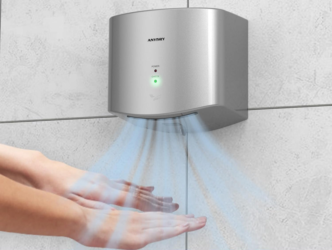 anydry 2630S Kompakter Händetrockner,Automatischer Elektrischer Händetrockner für Wandmontage,Für Ge