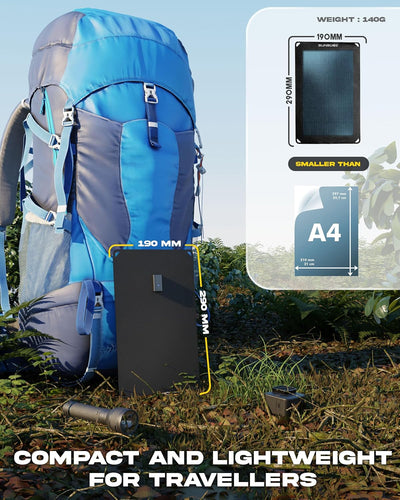 Sunslice Solar Charger wasserdicht, faltbares Solarmodul, Solaranlage Camping, Solar Charger Outdoor