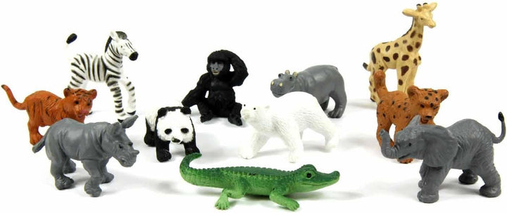 Miniblings 10x Zootiere Wildtiere Tiere Tierkinder Aufstellfiguren Zoo Baby
