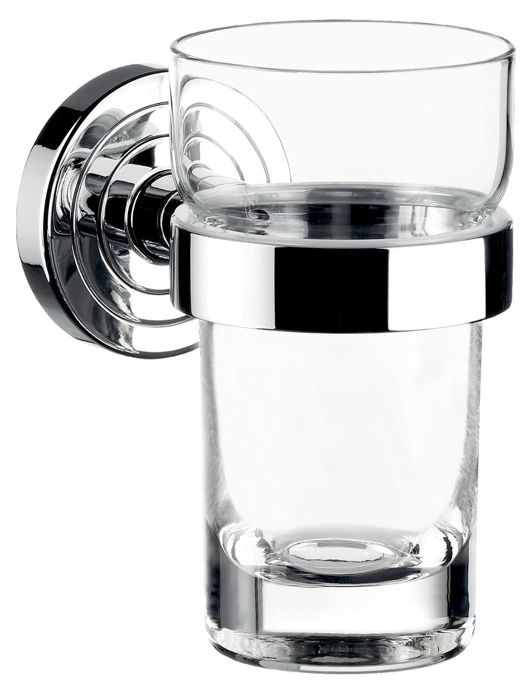 Emco Polo Glashalter mit 1 Glas, eleganter Zahnbürstenhalter zur Wandmontage, hochwertiger Zahnputzb