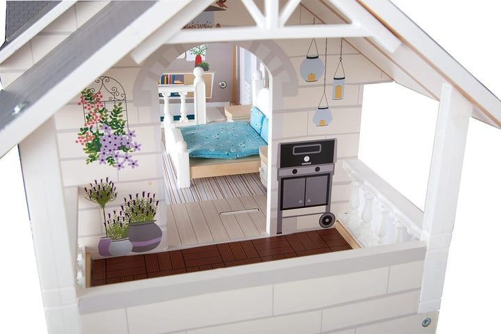 Small Foot Puppenhaus Stadtvilla, mit DREI Etagen, offener Front und umfangreichem Mobiliar, ab 3 Ja