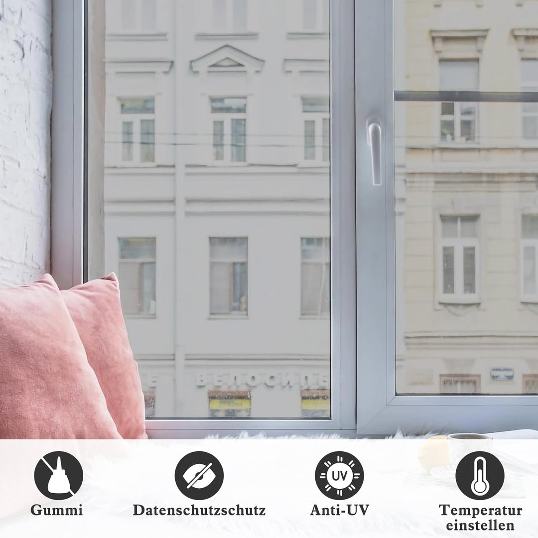 FILMGOO Fensterfolie Sichtschutz Spiegelfolie Fenster Selbstklebend Sonnenschutz Anti-UV Folie Priva
