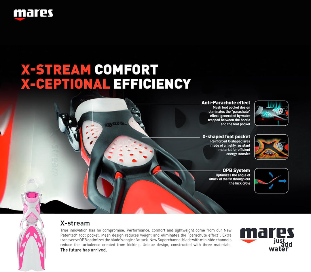 Mares Fins X-Stream Flossen XS Rosa, XS Rosa