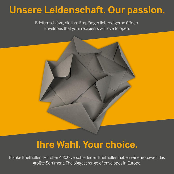 100 Stück, Farbige Briefumschläge, DIN C6/5, Haftklebung mit Abziehstreifen, Gerade Klappe, 130 g/qm