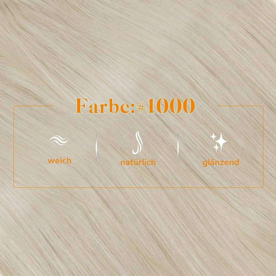 Easyouth Zopf Extensions Echthaar Blond Ponytail Haarverlangerung Echthaar zopf Extensions Platinblo