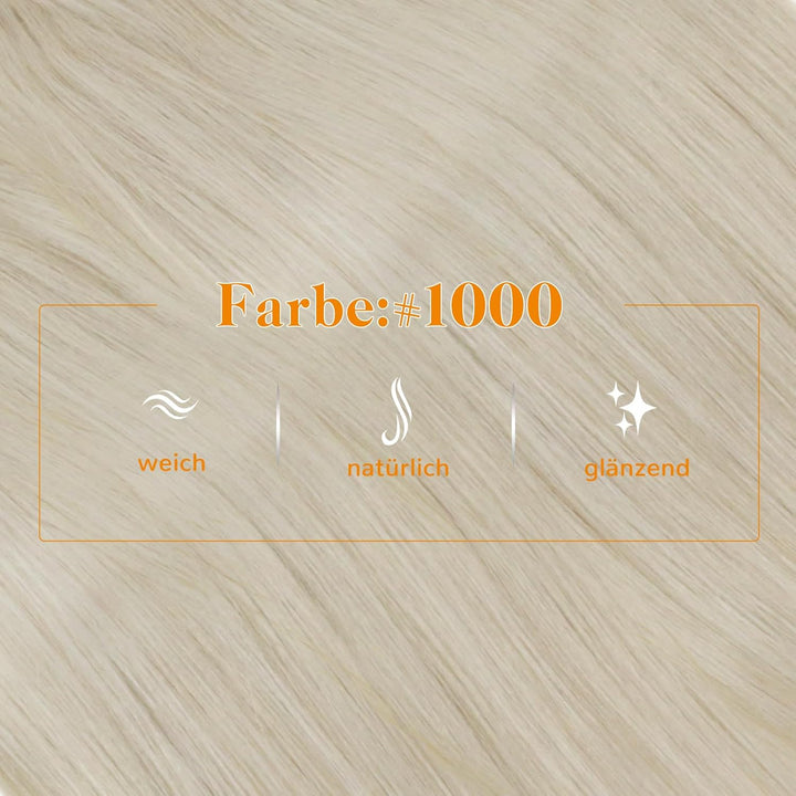 Easyouth Zopf Extensions Echthaar Blond Ponytail Haarverlangerung Echthaar zopf Extensions Platinblo