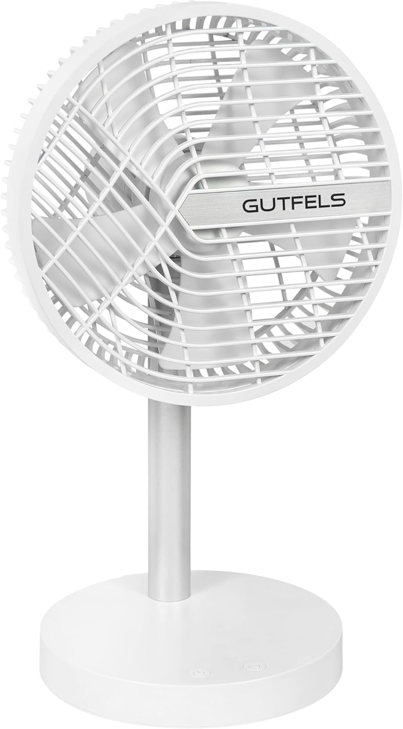 Gutfels Akku-Tisch-Ventilator VENTI 3020 R | Lithium Ionen Akku 4.000 mAh | Touchbedienung | 4 Gesch