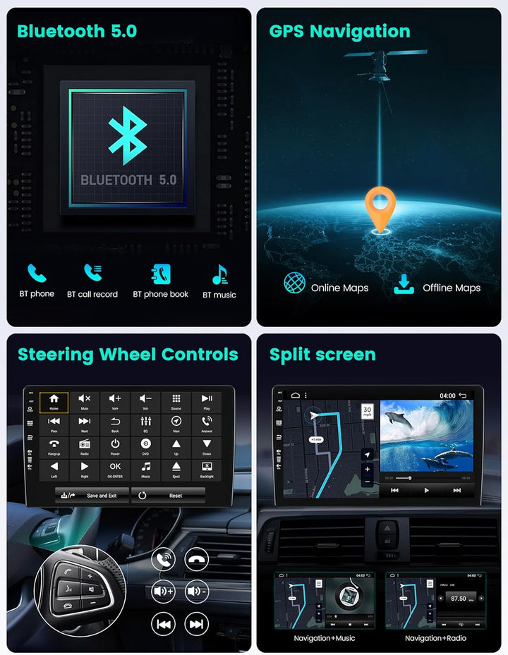 Android 12 Autoradio Für Toyota Fortuner/Hilux/Revo/Vigo 2007-2015 Eingebaut GPS+Carplay Unterstützt