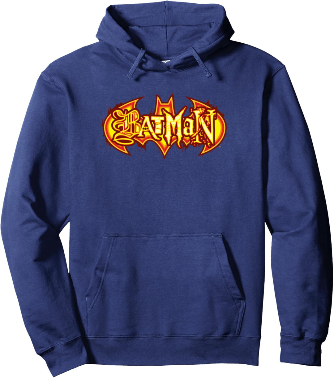 Batman Fiery Shield Pullover Hoodie