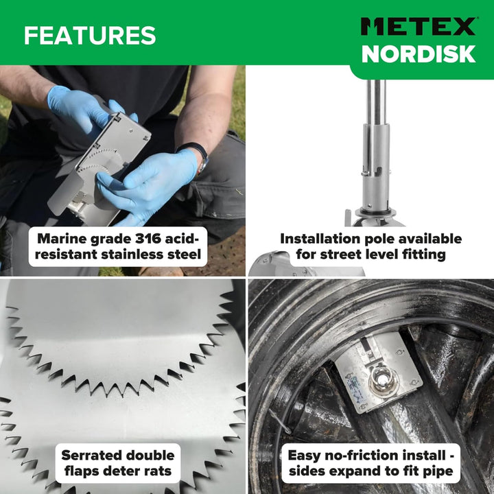 Metex Online TX11 Rattenblocker, 100 mm 100mm (4"), 100mm (4")