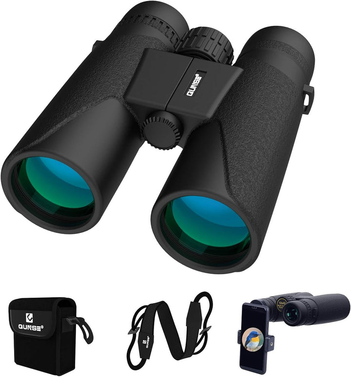 Fernglas 10x42 Kompaktfernglas für Vogelbeobachtung mit Mobiltelefonadapter für Vogelbeobachtung, Re