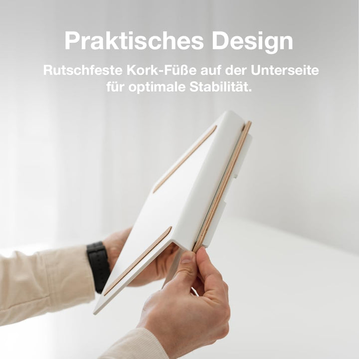 Woodcessories - Laptop Ständer Holz kompatibel für 10" - 16" MacBook Ständer, ergonomische Laptop Ha