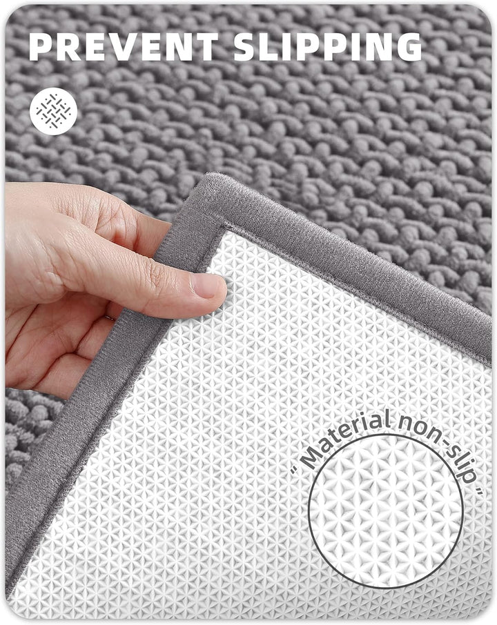 Color G Badteppich rutschfest Waschbar 40 x 60 cm, Weich Chenille Badezimmerteppich Super Saugfähig