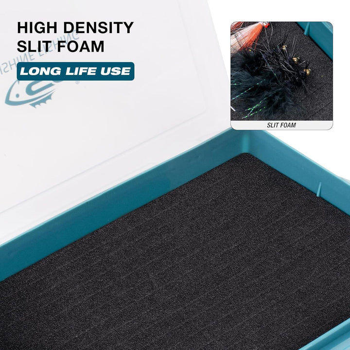 SF 3600 Grösse Slit Foam Case Jigköpfe Haken Spinner Löffel Aufbewahrungstablett für Angelgeräte 2 P