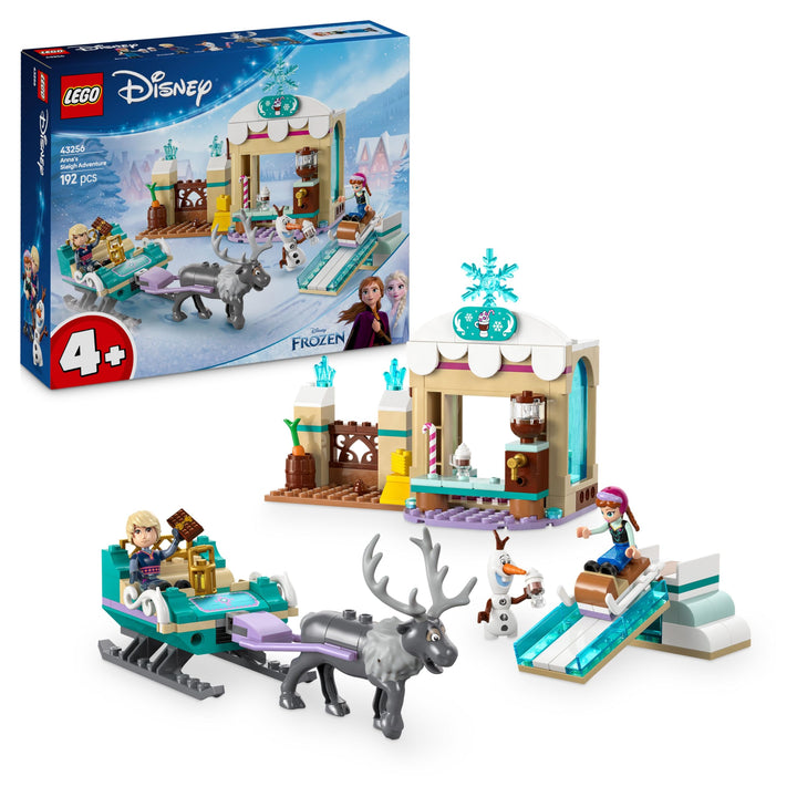 LEGO ǀ Disney Frozen Annas Schlittenabenteuer, Bauspielzeug und Fantasy Spielset, Schokoladenstand m