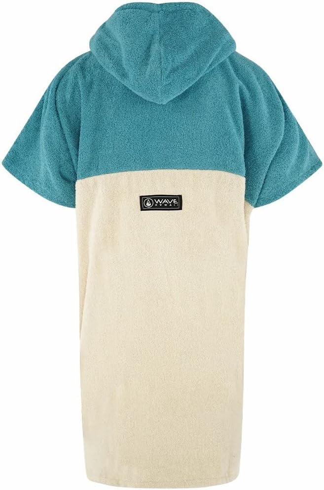 WAVE HAWAII Poncho Lagos Badeponcho 100% Baumwolle für Körpergrössen von 155 - 185 cm Umkleidehilfe