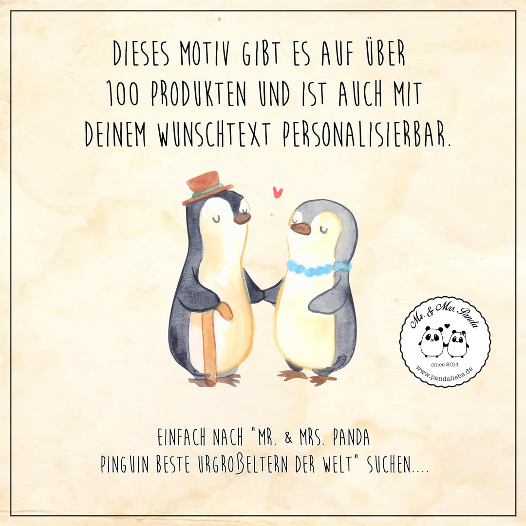 Mr. & Mrs. Panda Serviertablett Urgrosseltern - Geschenk, Bedanken, Holztablett, Frühstückstablett,