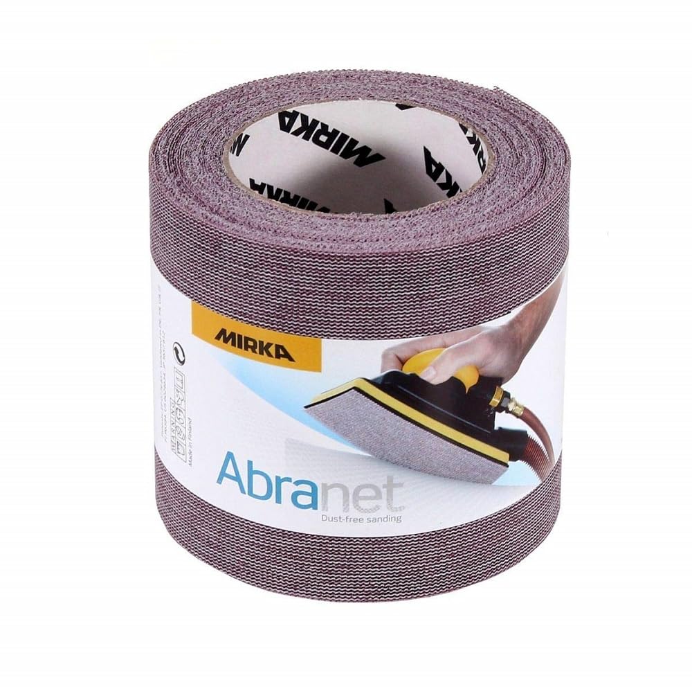 Mirka Abranet Netz-Schleifrolle 115 mm x 10 m Klett / Korn P1000 / 1 Rolle / zum Schleifen von Holz,