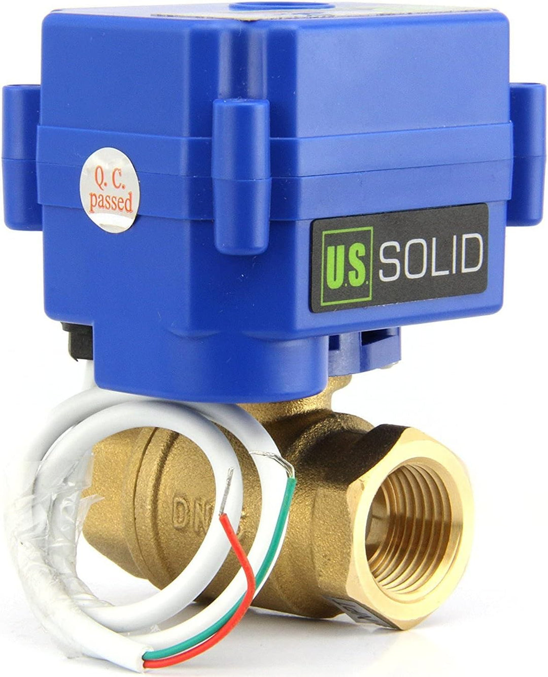 U.S. Solid 1" Motorkugelhahn Messing 2 Wege DN25 Elektrische Zonenventil, 9-24V AC/DC, 2 Drähte, Aut