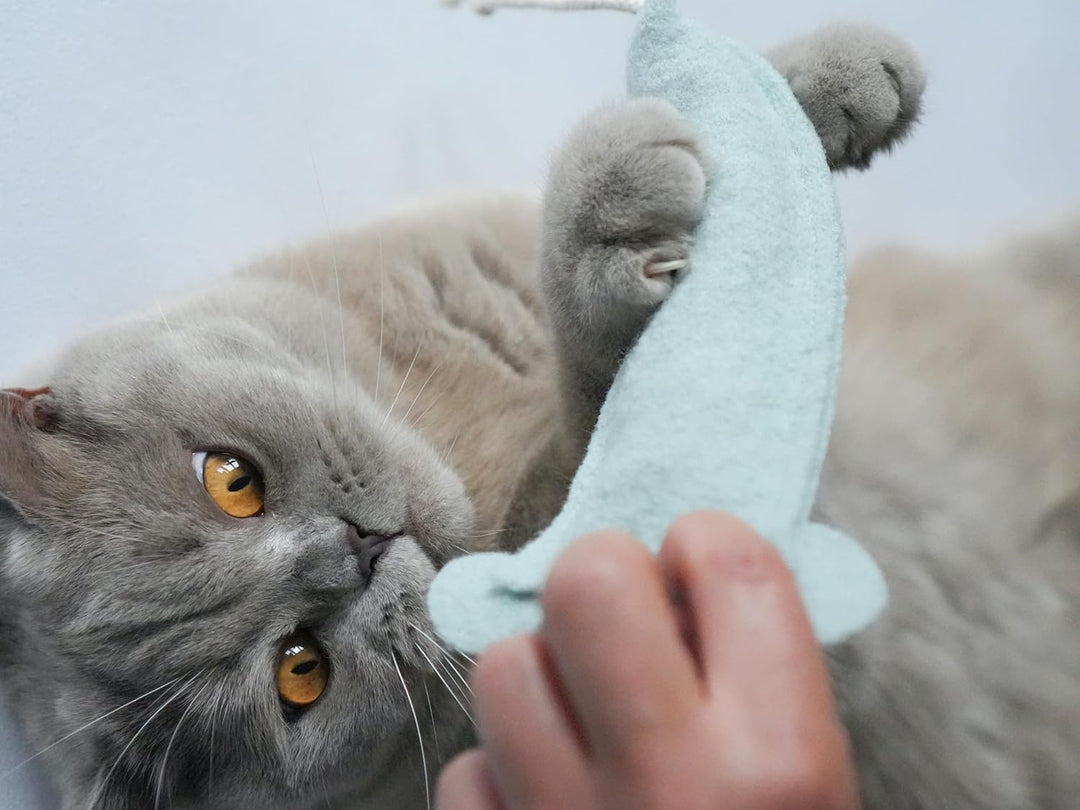 MÄUSERICH - die handgenähte XL Katzenspielzeug Maus mit Matatabi-Füllung zur Selbstbeschäftigung von