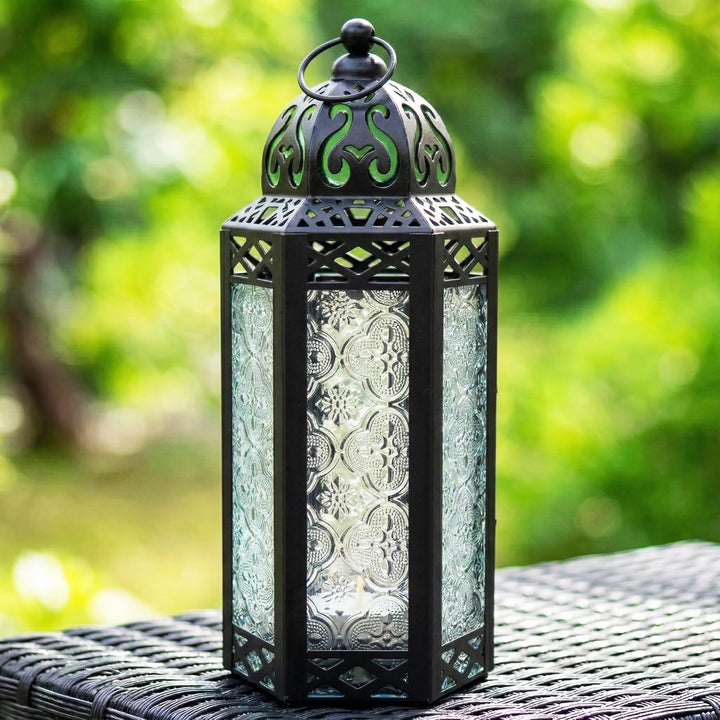 Vela Lanterns Marokkanische Lampenlaterne, dekorativer Kerzenhalter für Innen- und Aussenbereich, He