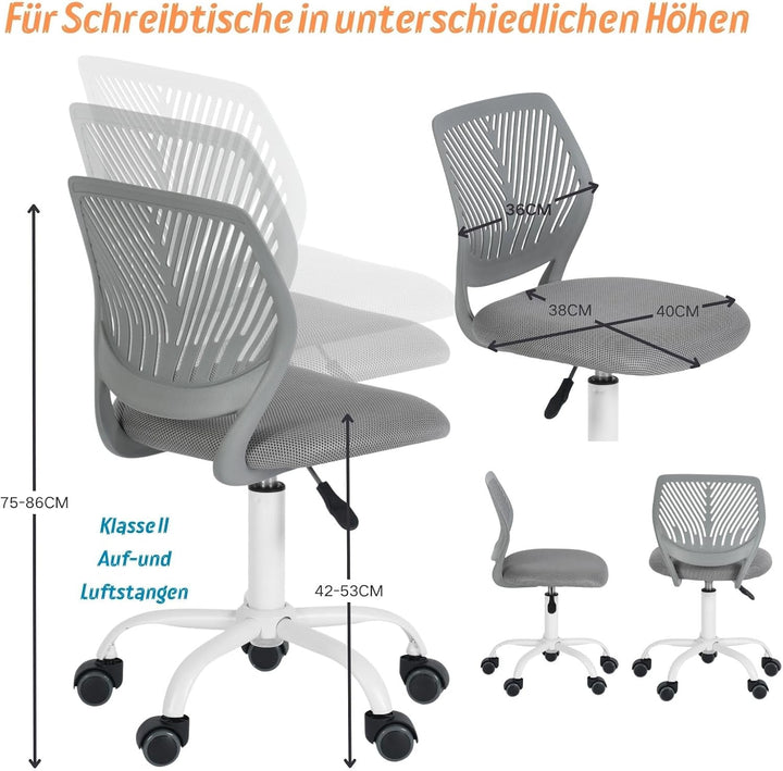 FurnitureR Bügelhocker ergonomisch, höhenverstellbar, ohne Armlehnen, Netzrückenlehne, Sitzfläche 38