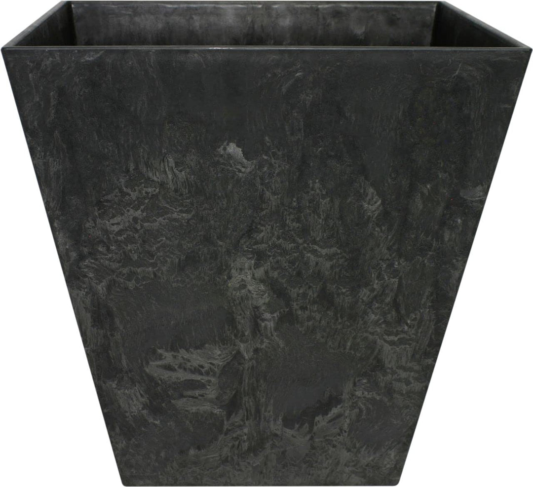Artstone TrendLine Blumentopf Ella schwarz 35 x 35 cm Pflanztopf mit Drainage Pflanzkübel