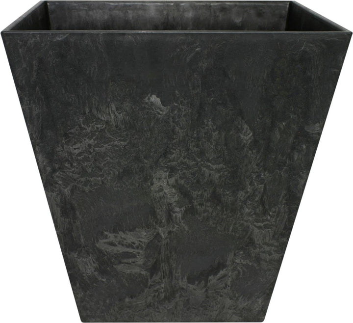 Artstone TrendLine Blumentopf Ella schwarz 35 x 35 cm Pflanztopf mit Drainage Pflanzkübel