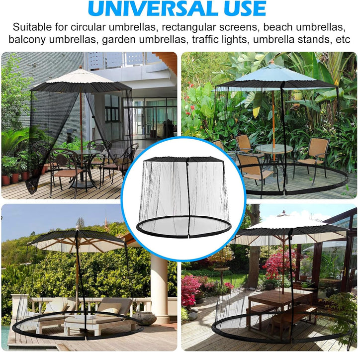 Moskitonetz Für Sonnenschirme, Verstellbares Moskitonetz 300x230cm Terrassenschirm, Fliegengitter Mü