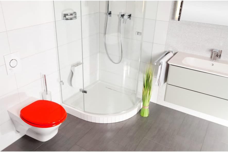 WC Sitz, viele einfarbige WC Sitze zur Auswahl, hochwertige und stabile Qualität aus Holz, Rot, Rot
