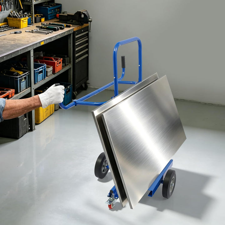 Plattenwagen mit Rollen, Transportwagen für Platten &amp; Matratzen, 300kg Tragfähigkeit, Q235-Stahl, fü