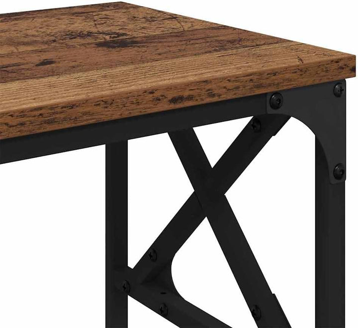 vidaXL Druckerständer Altholz 40 x 30 x 31 cm Holzwerkstoff, Verstellbarer Ständer, rechteckiges Dru