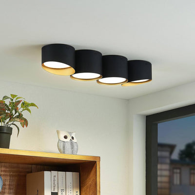 Lindby Deckenlampe 'Kianush' (Modern) in Schwarz aus Metall u.a. für Wohnzimmer & Esszimmer (4 flamm