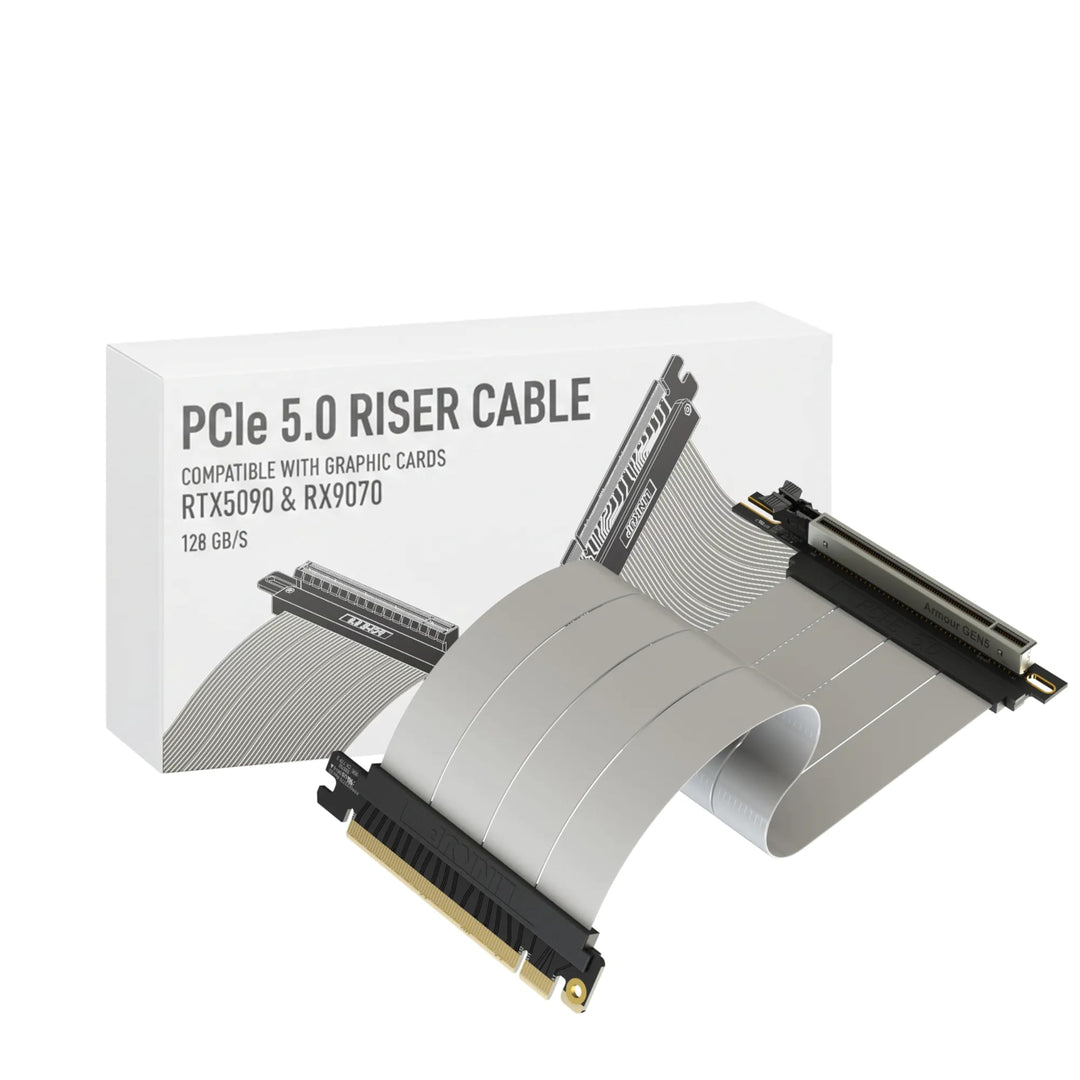 LINKUP - AVA5 Armour PCIE 5.0 Riser-Kabel | RTX5090 RX9070 GPU Bereit | x16 128GB/s Geschwindigkeit