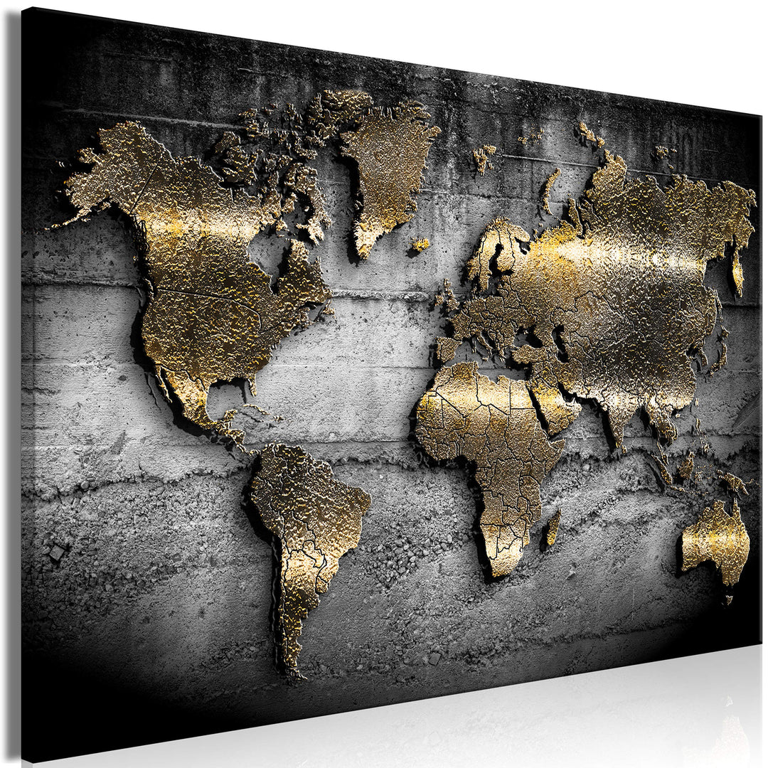 murando - Bilder Weltkarte 120x80 cm Vlies Leinwandbild 1 tlg Kunstdruck modern Wandbilder XXL Wandd