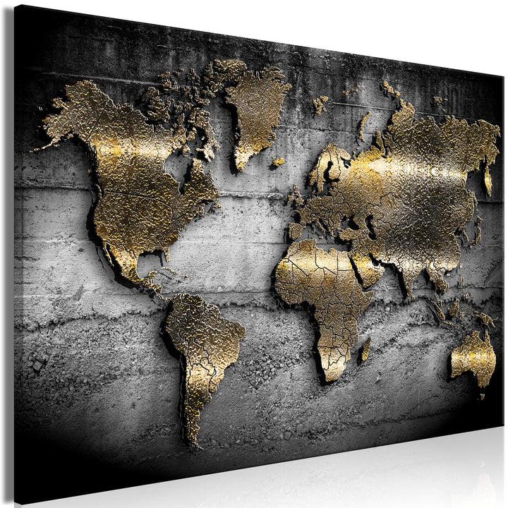 murando - Bilder Weltkarte 120x80 cm Vlies Leinwandbild 1 tlg Kunstdruck modern Wandbilder XXL Wandd