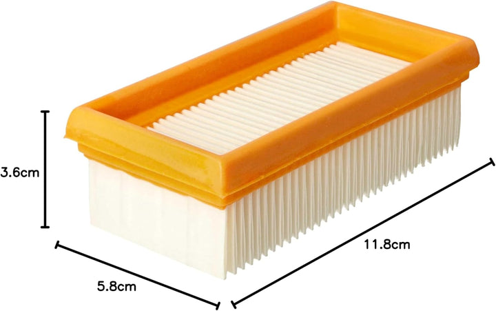 vhbw Set 3X Flachfaltenfilter kompatibel mit Makita VC4210M Staubsauger - Motorkühlluftfilter