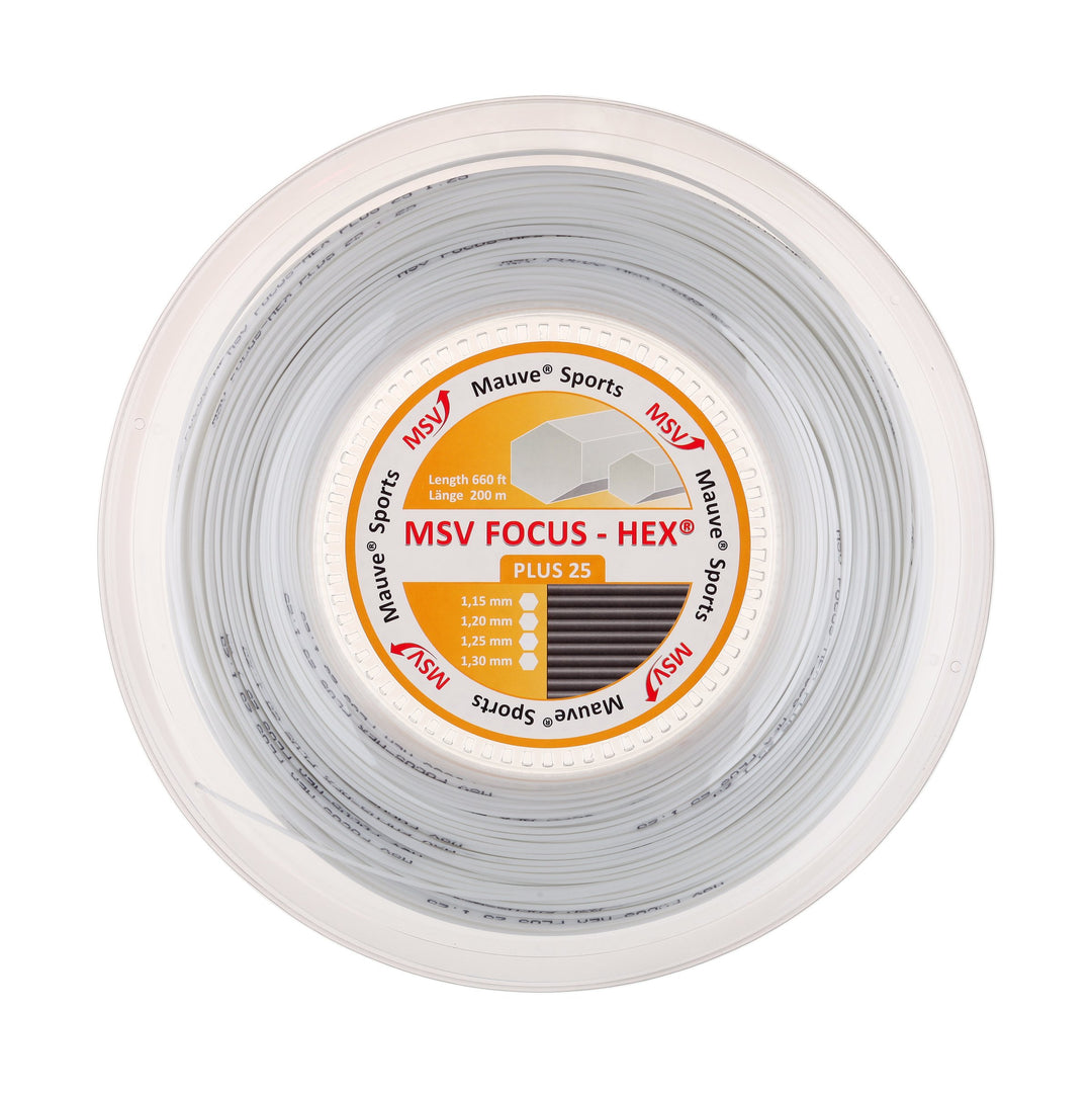 MSV Saitenrolle Focus-HEX Plus 25 200 m Weiss, 200 m Weiss