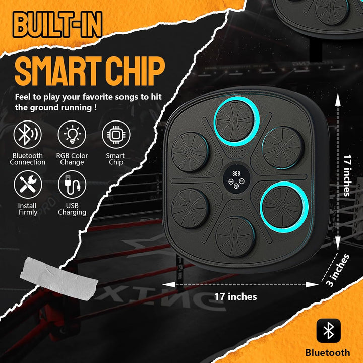 Music Boxing Machine,2025 Smart Bluetooth Boxing Machine Wall Mounted, Music Boxing Machine for Adul