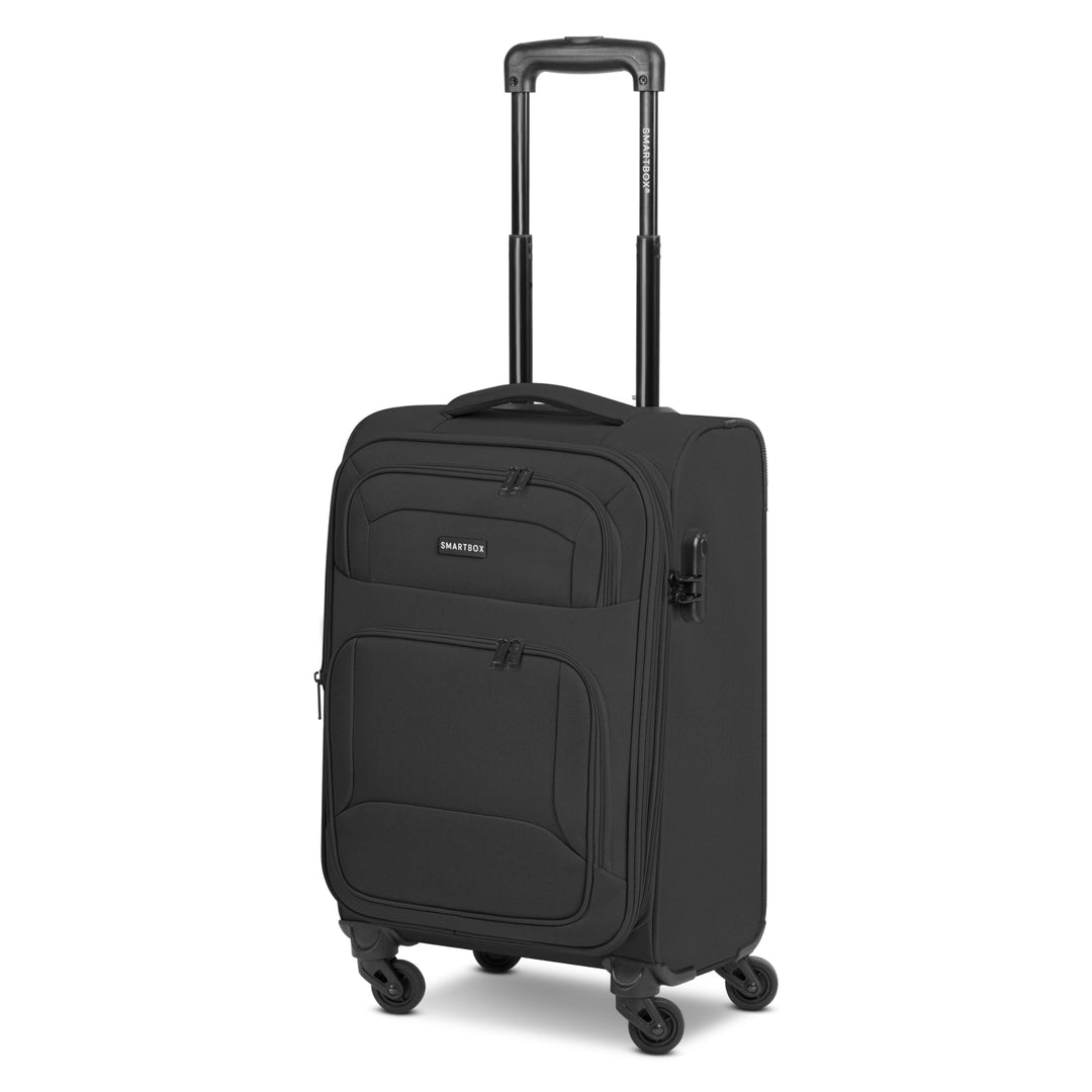SMARTBOX Weichgepäck Kabinen-Koffer für Damen & Herren | Kleiner Cabin-Trolley 36 x 23 x 57 cm | 4 R