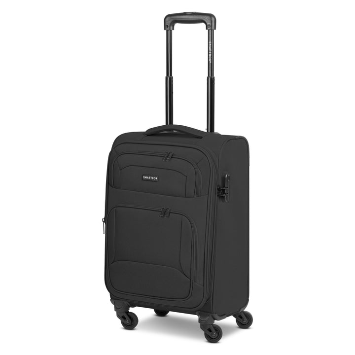 SMARTBOX Weichgepäck Kabinen-Koffer für Damen & Herren | Kleiner Cabin-Trolley 36 x 23 x 57 cm | 4 R